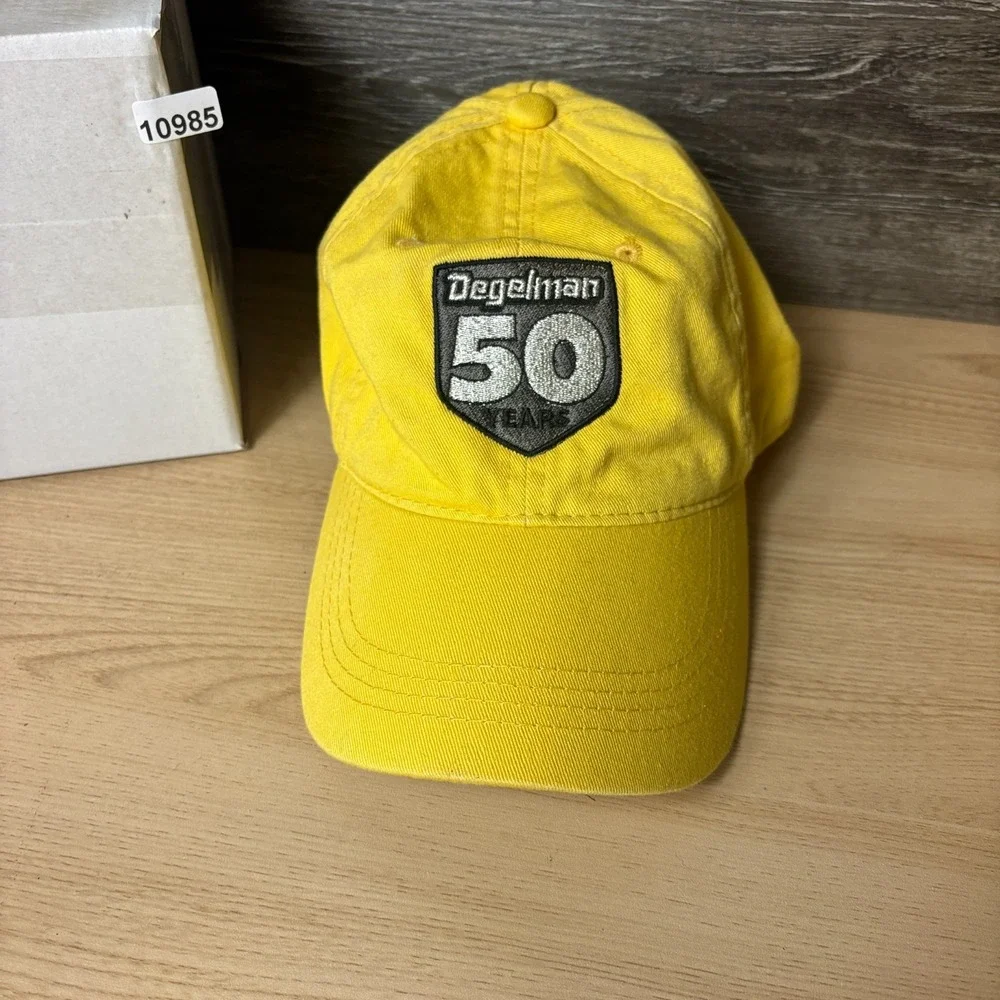 Degelman Hat Cap Strap Back Yellow Adjustable